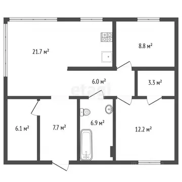 Дом в Воронежская область, Рамонский район, Новоживотинновское с/пос, ...