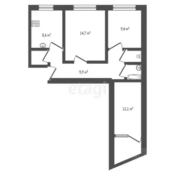 3-к кв. Владимирская область, Ковров ул. Зои Космодемьянской, 1/11 ...