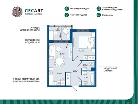 1-к кв. Ленинградская область, Ломоносовский район, Аннинское ...