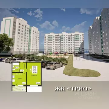 1-к кв. Смоленская область, Смоленск проезд Дзержинского, 3 (40.42 м)