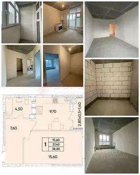 1-к кв. Ростовская область, Ростов-на-Дону просп. 40-летия Победы, 1 ...