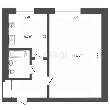 1-к кв. Калужская область, Калуга пер. Малинники, 17 (30.9 м)