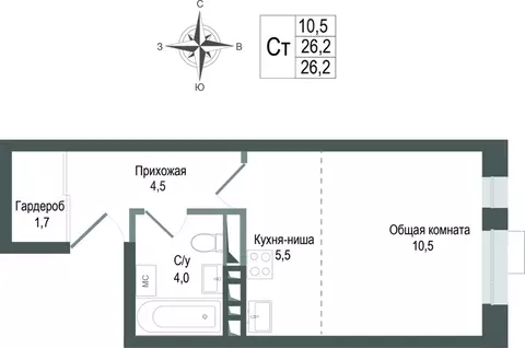 Студия Московская область, Королев Первомайский мкр, Старые Горки дп,  ...