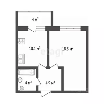 1-к кв. Марий Эл, Йошкар-Ола ул. Меримского, 2 (39.0 м)