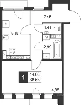 1-к кв. Ленинградская область, Гатчинский муниципальный округ, д. ...