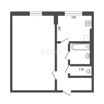 1-комнатная квартира: Дмитров, улица Космонавтов, 38 (31.9 м)