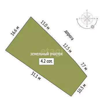 Участок в Миасс, улица Труда (4.2 м)
