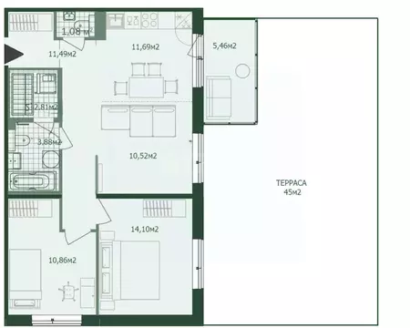 3-к кв. Ленинградская область, Всеволожск проезд Березовая роща, 2 ...