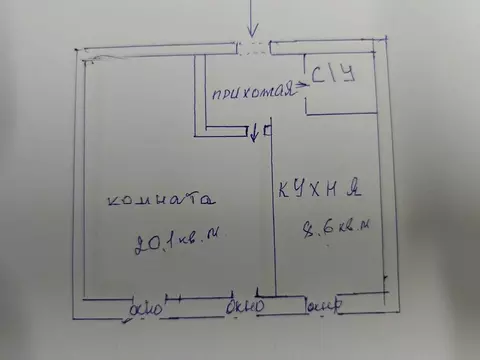 1-к кв. Московская область, Павловский Посад пер. 2-й 1 Мая, 30 (36.0 ...