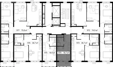 Квартира-студия: деревня Сапроново, микрорайон Купелинка, квартал ...