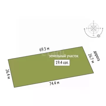 Участок в Ростовская область, Азовский район, Семибалковское с/пос, ...