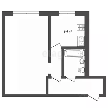 1-к кв. Вологодская область, Череповец ул. Ломоносова, 10 (29.9 м)