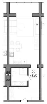 1-к кв. Калининградская область, Светлогорск Олимпийский бул., 3 (45.8 ...