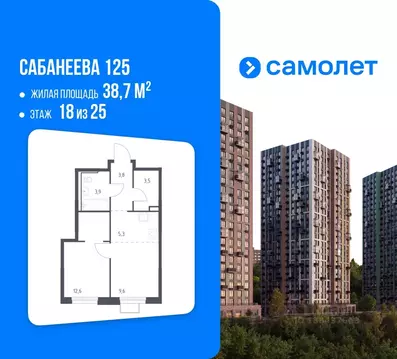 1-к кв. Приморский край, Владивосток ул. Сабанеева, 1.3 (38.7 м)