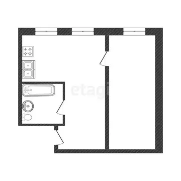 2-комнатная квартира: Иркутск, улица Лопатина, 18 (45 м)