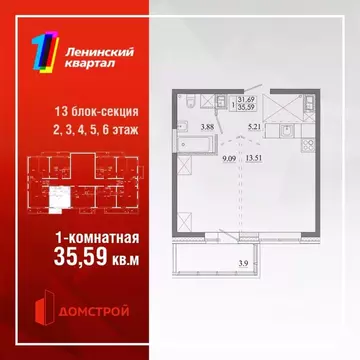 1-к кв. Иркутская область, Иркутск Ново-Ленино мкр, Территория 1-й ...