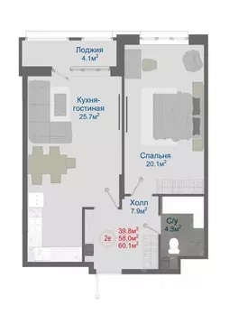 2-к кв. Воронежская область, Новоусманский район, пос. Отрадное ул. ...
