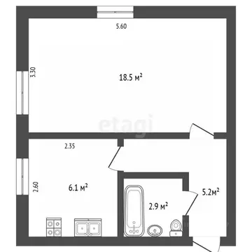 1-к кв. Севастополь ул. Кожанова, 1 (33.0 м)