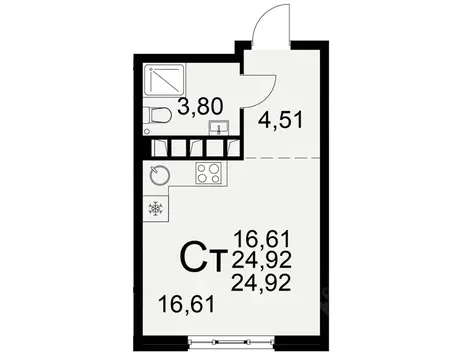 1-к кв. Рязанская область, Рязань пос. Ворошиловка, Символ жилой ...