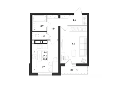 1-к кв. Воронежская область, Воронеж Первое Мая мкр, Май жилой ...
