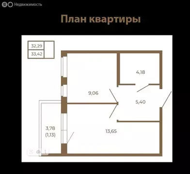 1-комнатная квартира: Сертолово, Златоглавая улица, 2к4 (33.4 м)