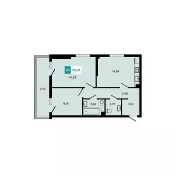 2-к кв. Ростовская область, Аксайский район, Щепкинское с/пос, пос. ...