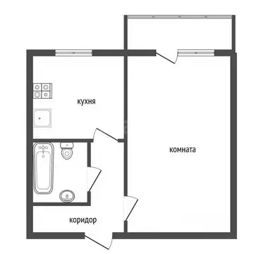 1-к кв. Воронежская область, Воронеж ул. Героев Сибиряков, 16 (30.3 м)