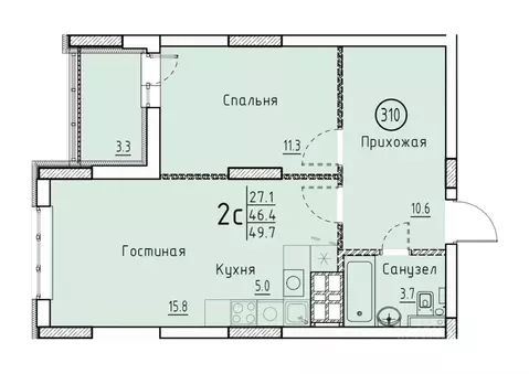 Свободной планировки кв. Саратовская область, Энгельс ул. Марины ...