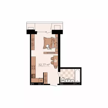 1-к кв. Приморский край, Владивосток ул. Баляева, 49 (31.03 м)