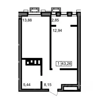 1-к кв. Волгоградская область, Волгоград ул. 8-й Воздушной Армии, 3 ...