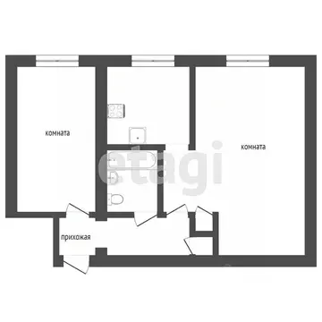 2-к кв. Камчатский край, Петропавловск-Камчатский Рябиковская ул., ...