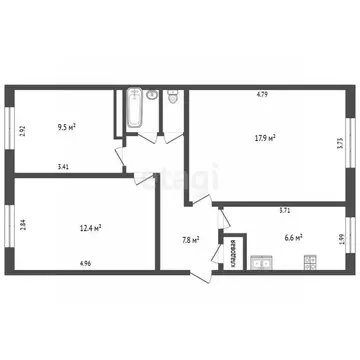 3-к кв. Татарстан, Набережные Челны Московский просп., 88 (59.0 м)