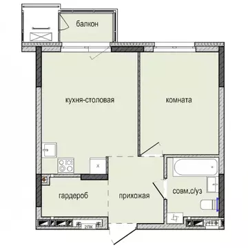 1-к кв. Удмуртия, Ижевск Культбаза жилрайон, 8-й мкр, Ежевика жилой ...