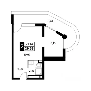 2-к кв. Крым, Алушта пер. Перекопский, 9Б (29.58 м)