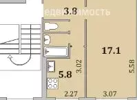1-комнатная квартира: Полярный, улица Фисановича, 3 (33.7 м)
