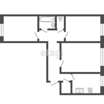 3-к кв. Тюменская область, Тюмень Широтная ул., 55 (66.0 м)