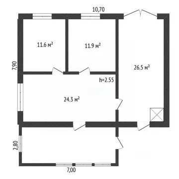 Дом в Амурская область, Благовещенский район, с. Волково Спортивный ...