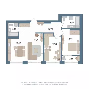 3-к кв. Башкортостан, Уфа ул. Пархоменко, 156Ж (76.7 м)