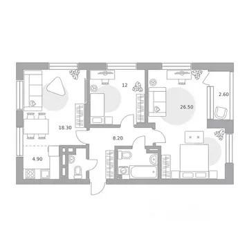 3-к кв. Башкортостан, Уфа Зеленая Роща жилрайон, Лесная Симфония жилой ...