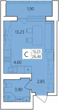 Студия Башкортостан, Уфа Затон жилрайон, Волна жилой комплекс (26.48 ...