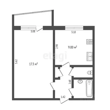 1-к кв. Тюменская область, Тюмень Широтная ул., 108 (34.1 м)
