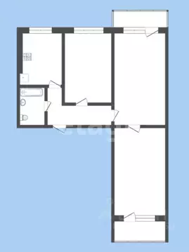 3-к кв. Кемеровская область, Новокузнецк ул. Тореза, 101А (61.0 м)