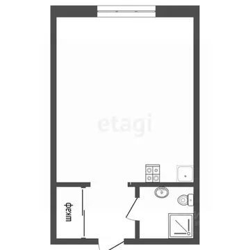 Студия Тюменская область, Тюмень ул. 2-я Луговая, 24к2 (32.0 м)