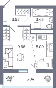 1-к кв. Самарская область, Волжский район, Лопатино с/пос, пос. ...