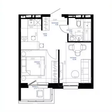 1-к кв. Приморский край, Владивосток Сердце квартала жилой комплекс ...