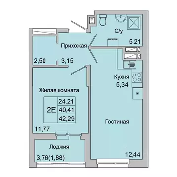 2-к кв. Ростовская область, Батайск ул. Булгакова, 11 (42.29 м)