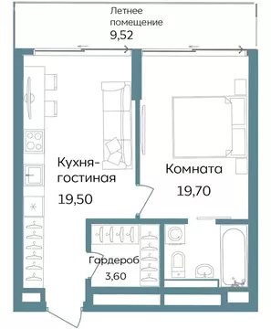 2-комнатная квартира: Республика Крым, Саки, курортный кластер Темпо ...