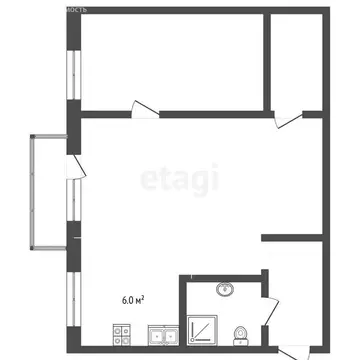 2-комнатная квартира: Тольятти, улица Ленина, 96 (46.1 м)