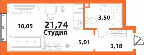 1-к кв. Ульяновская область, Ульяновск 19-й мкр, Аквамарин-2 жилой ...