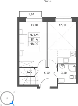 1-к кв. Ярославская область, Ярославль ул. Большая Октябрьская, 85 ...